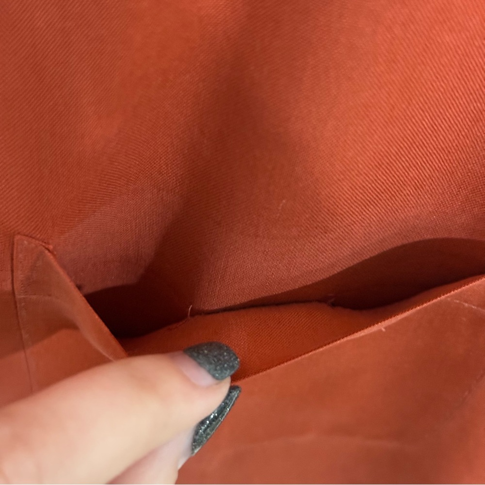 Anna and Frank 100% Silk Terracotta Button Down Blouse‎ Large Old Money Luxury - Picture 7 of 15
